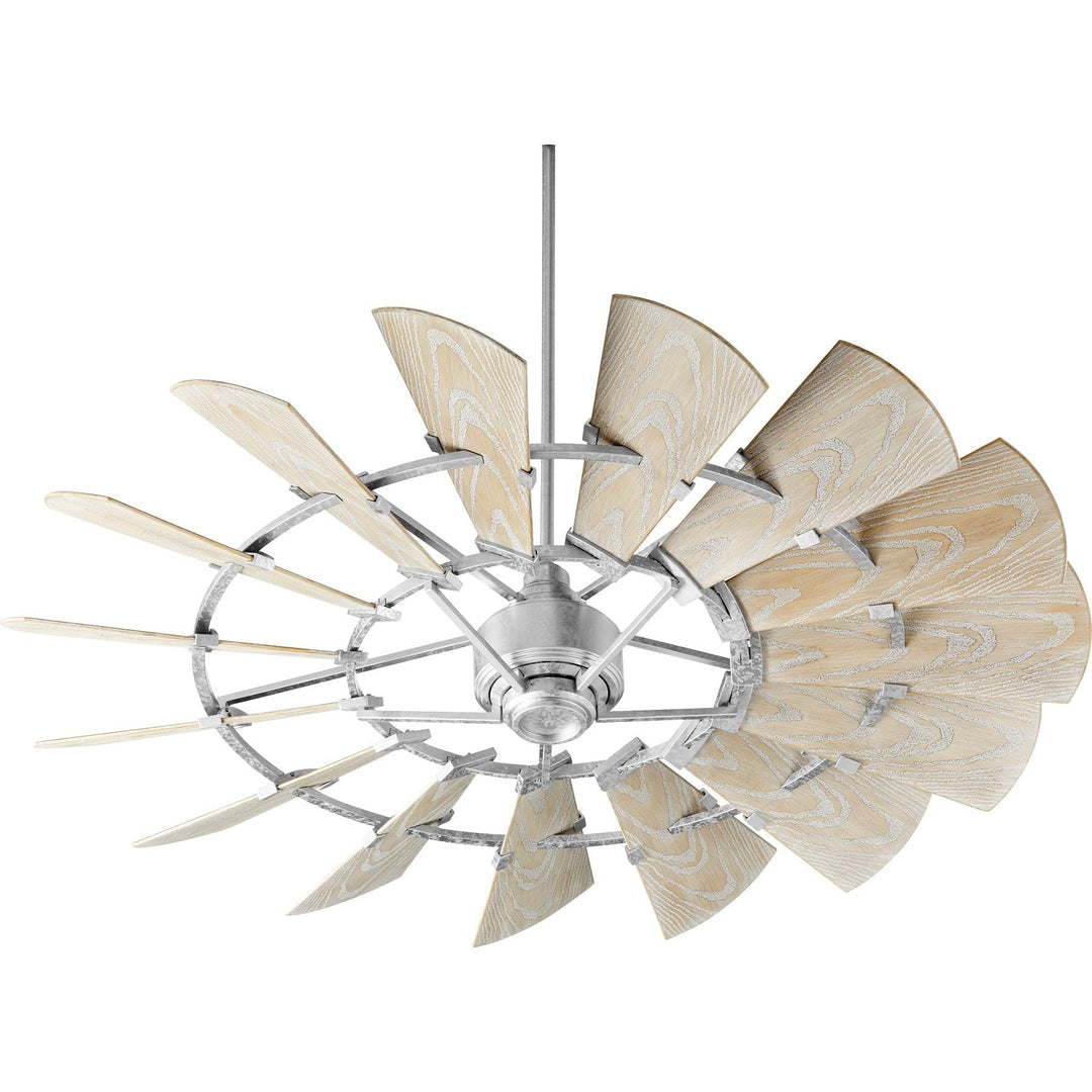 Quorum Windmill 196015-9 Ceiling Fan - Galvanized, Weathered Oak