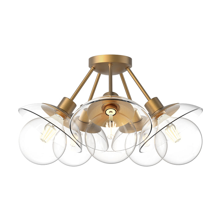 Alora Mood francesca SF517220AGCL Ceiling Light - Aged Gold/Clear Glass