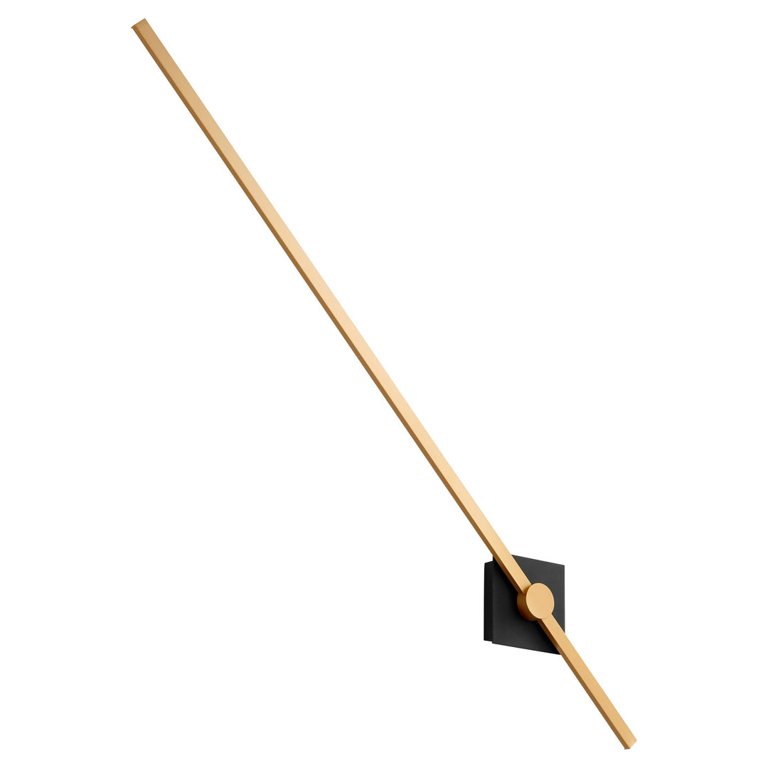 Oxygen Zora 3-52-1550 Wall Sconce Light - Black W/ Industrial Brass