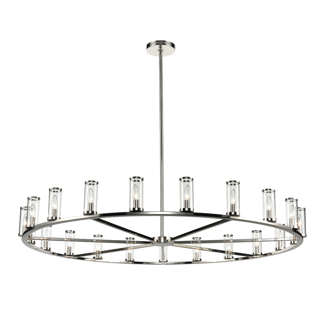 Alora revolve CH309021PNCG Chandelier Light - Clear Glass/Polished Nickel