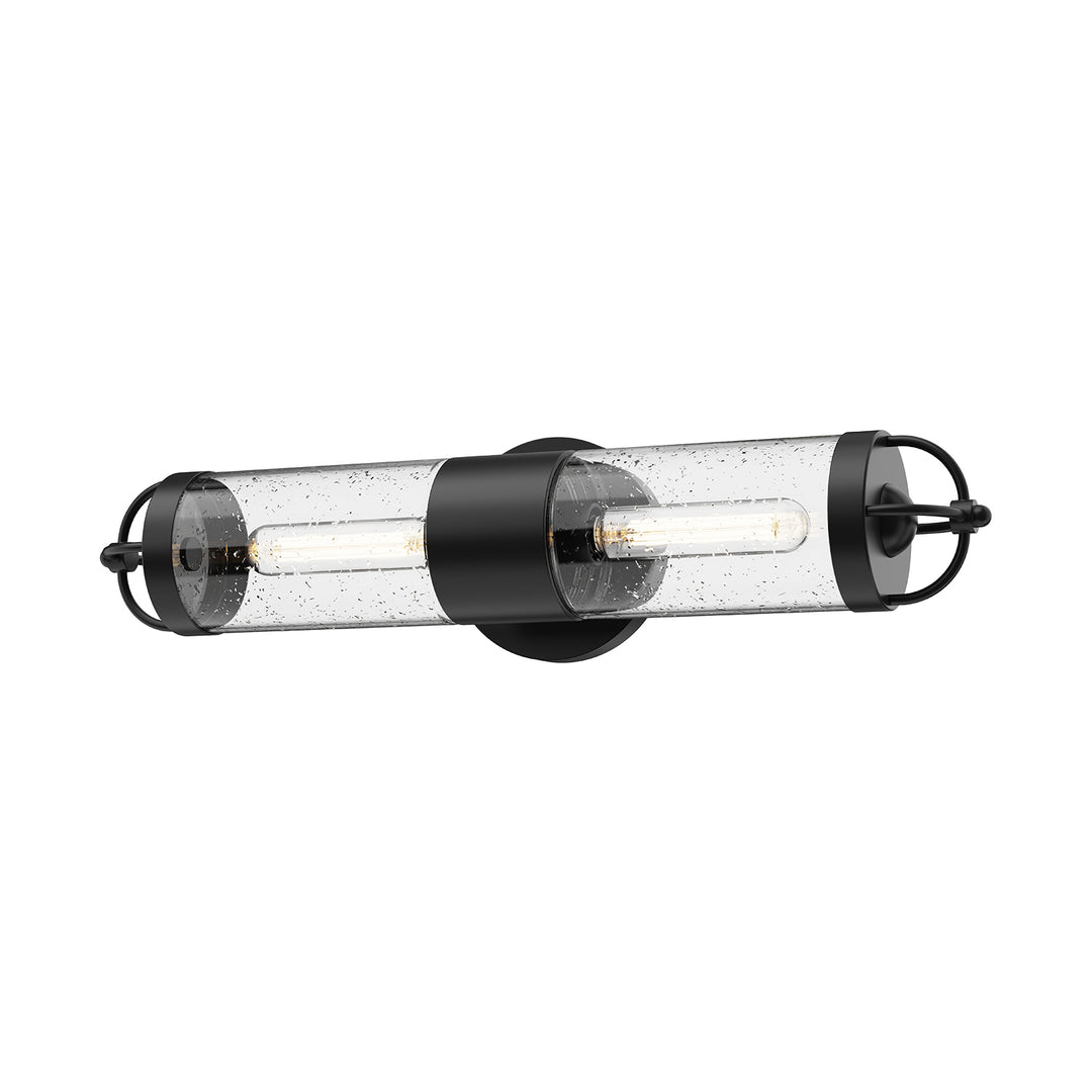 Alora Mood lancaster EW461102BKCB Wall Light - Black/Clear Bubble Glass
