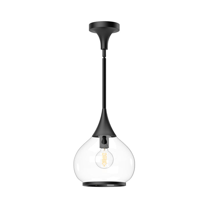 Alora Mood hazel PD524110MBCL Pendant Light - Clear Glass/Matte Black