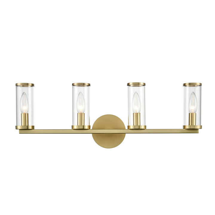 Alora revolve WV309044NBCG Wall Light - Clear Glass/Natural Brass