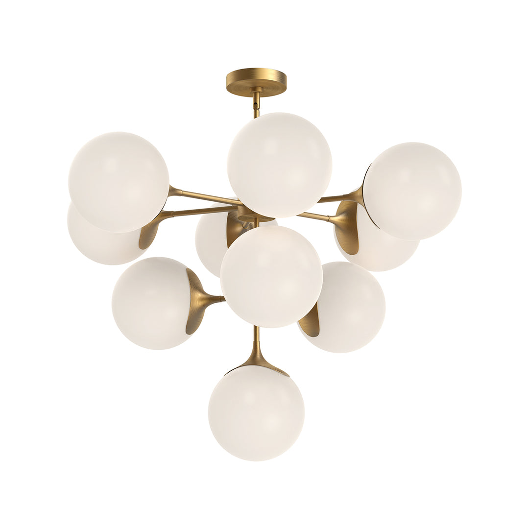 Alora Mood nouveau CH505335AGOP Chandelier Light - Aged Gold/Opal Matte Glass