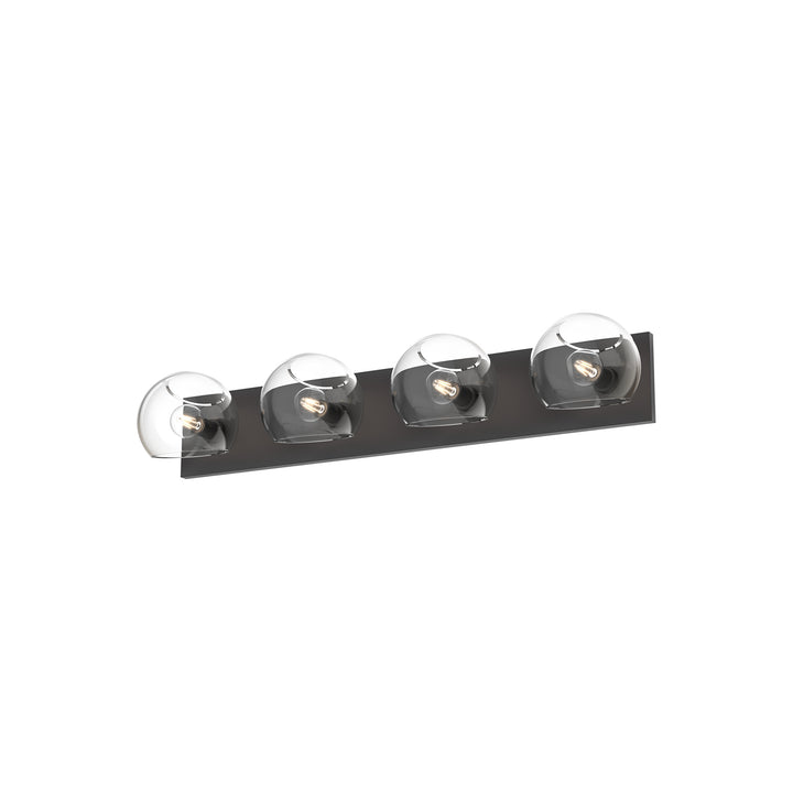 Alora Mood willow VL548431MBCL Bath Vanity Light 11 in. wide - Clear Glass/Matte Black