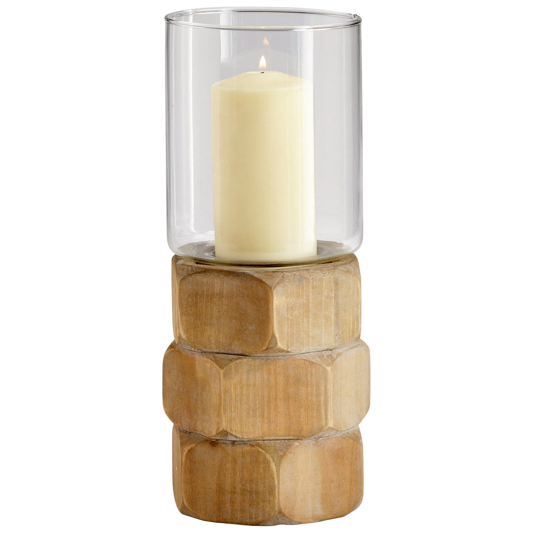 Cyan 04740 Candle Holders - Natural Wood