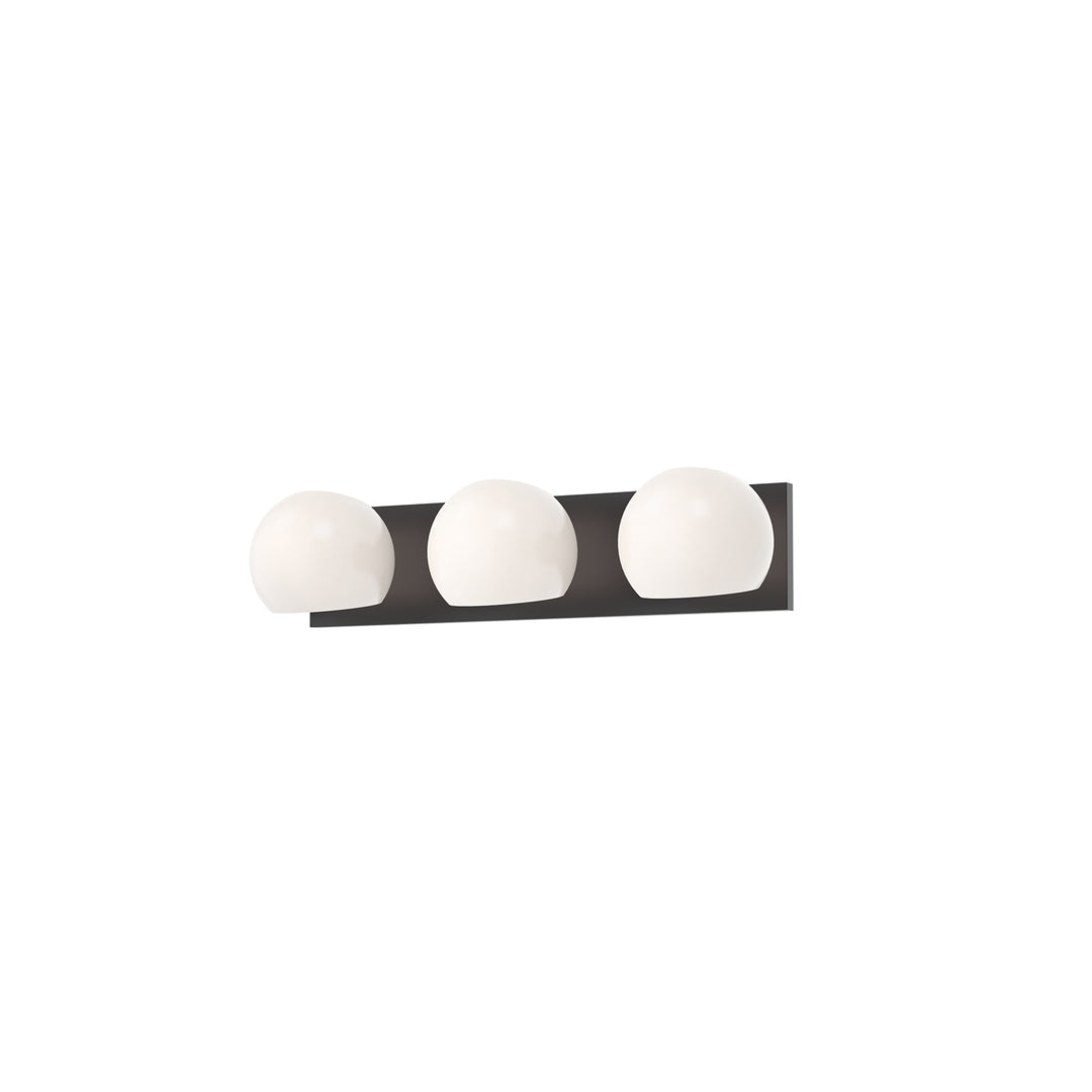 Alora Mood willow VL548322MBOP Bath Vanity Light 11 in. wide - Matte Black/Opal Matte Glass