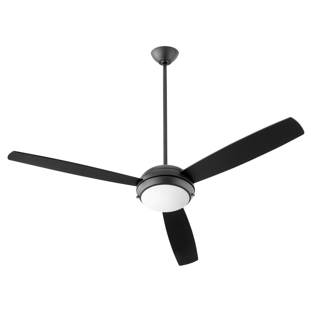 Quorum Expo 20603-59 Ceiling Fan - Matte Black, Matte Black/Weathered Gray