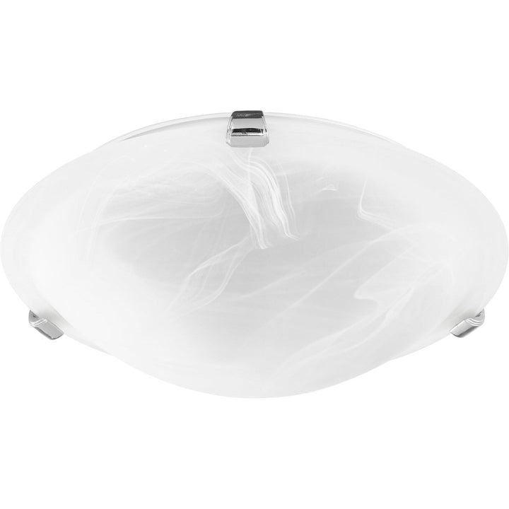 Quorum 3000 Ceiling Mounts 3000-12-62 Ceiling Light - Polished Nickel W/ Faux Alabaster