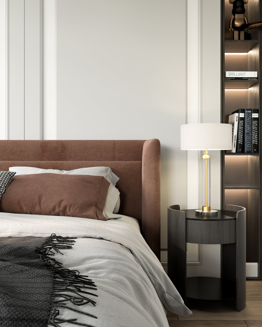 Alora Lighting TL567218BGWL  Sasha Lamp Brushed Gold/White Linen|Matte Black/White Linen
