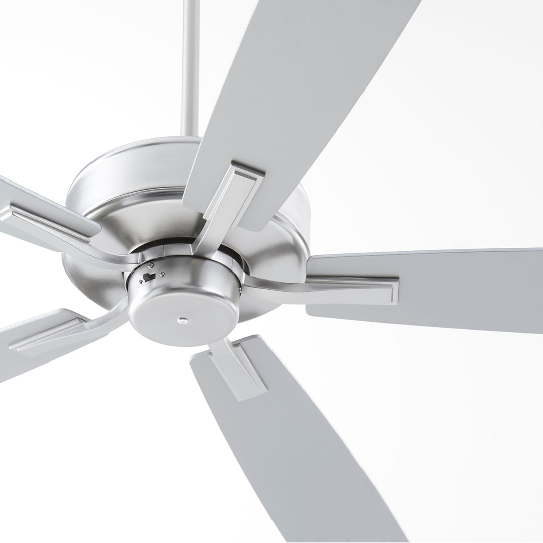 Quorum Ovation 4605-65 Ceiling Fan 60 in. - Satin Nickel, Silver/Weathered Gray