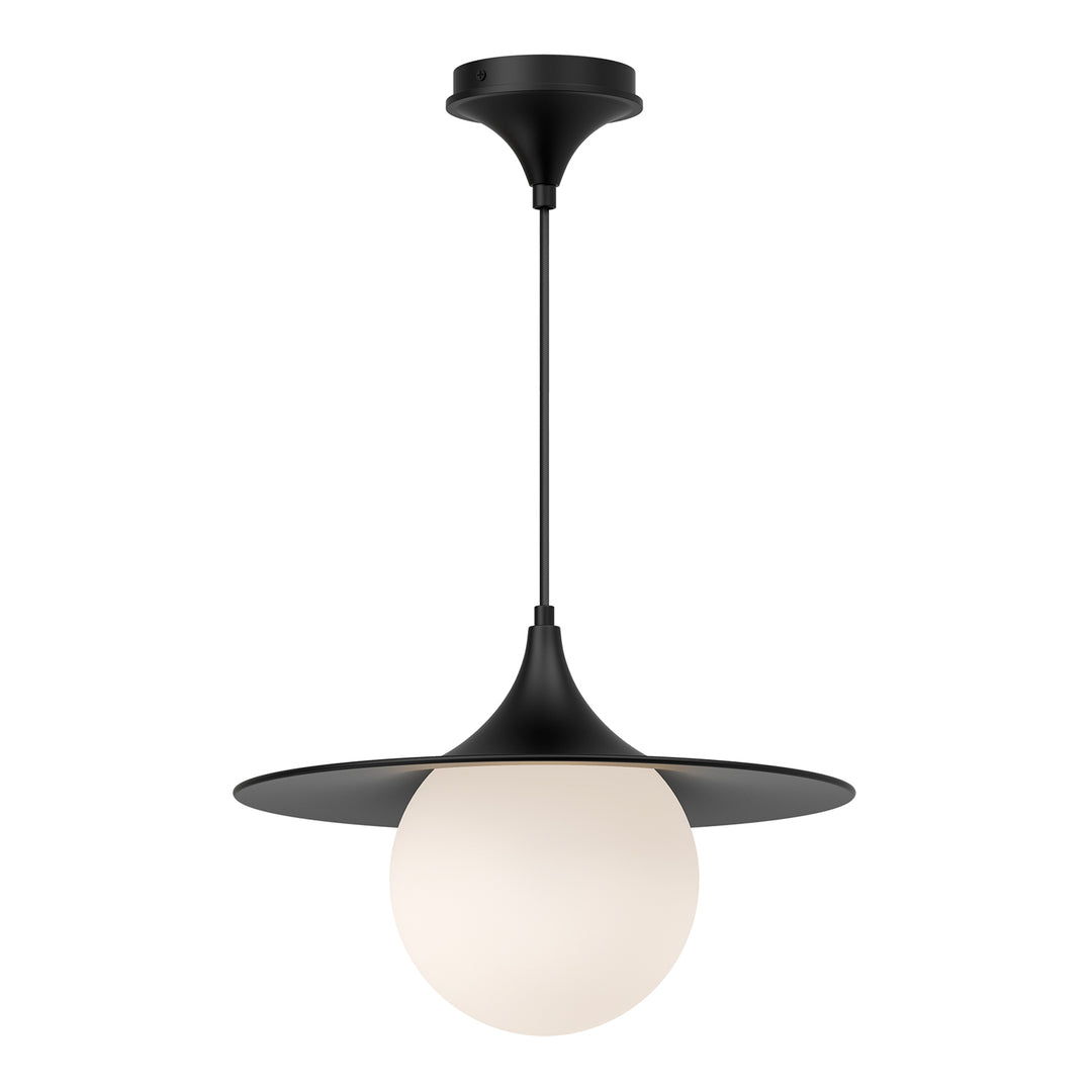 Alora Mood fuji PD525216MBOP Pendant Light - Matte Black/Opal Matte Glass