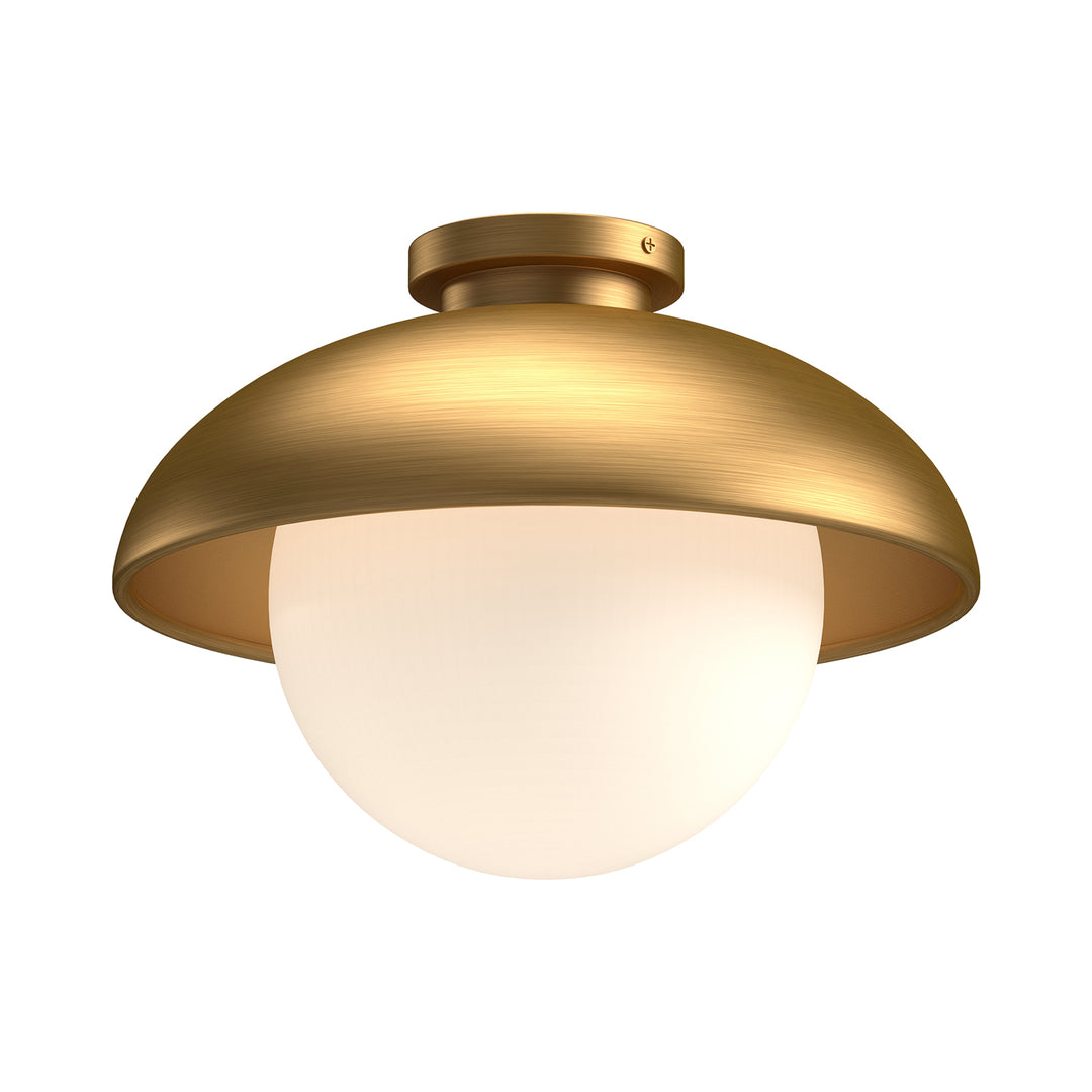 Alora Mood rubio FM522012AGOP Ceiling Light - Aged Gold/Opal Matte Glass