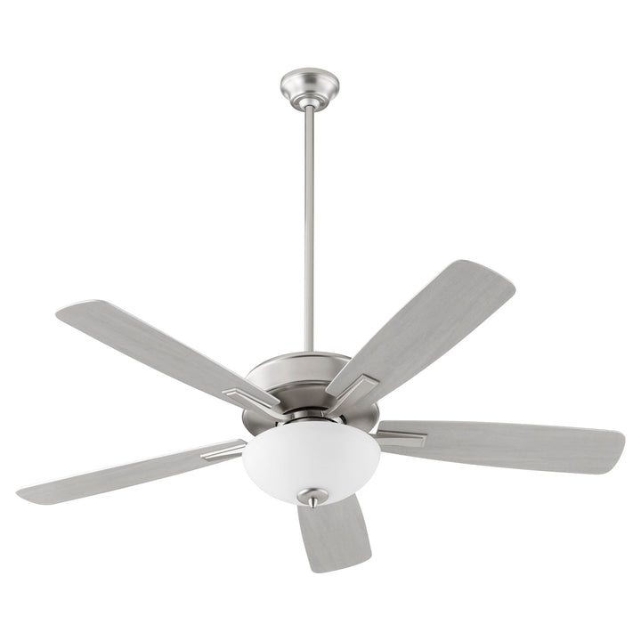 Quorum Ovation 4525-265 Ceiling Fan 52 in. - Satin Nickel, Silver/Weathered Gray