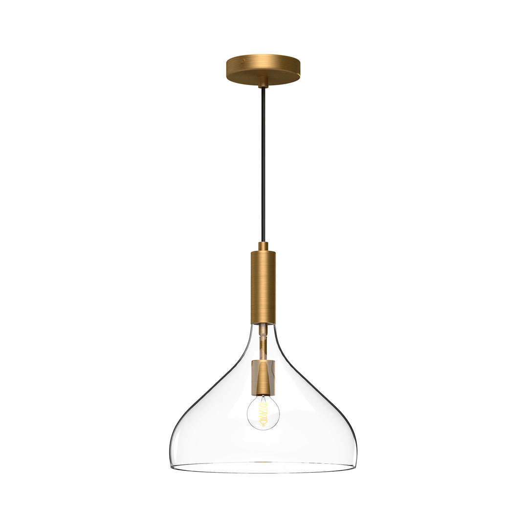 Alora Mood belleview PD532312AGCL Pendant Light - Aged Gold/Clear Glass