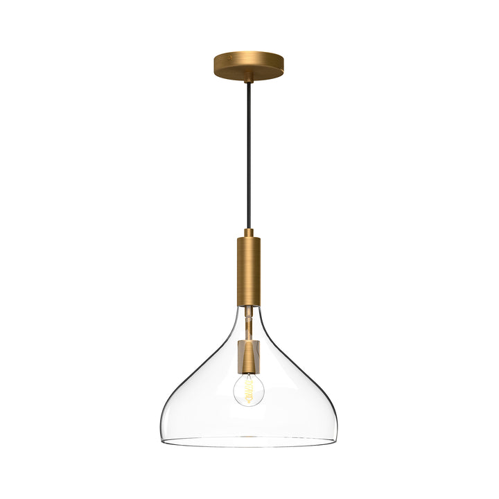 Alora Mood belleview PD532312AGCL Pendant Light - Aged Gold/Clear Glass