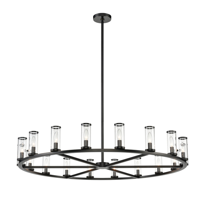 Alora revolve CH309018UBCG Chandelier Light - Clear Glass/Urban Bronze