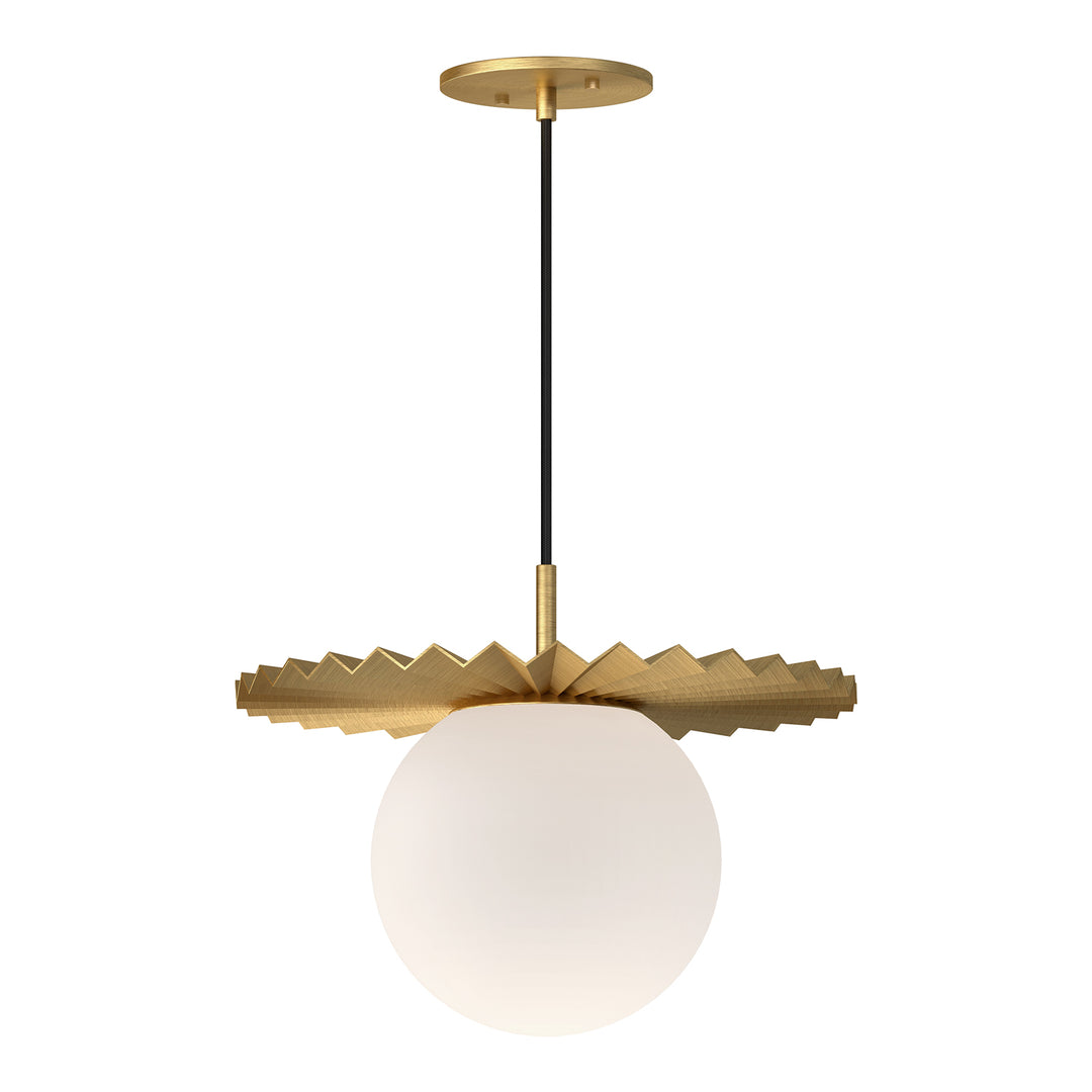 Alora Mood plume PD501214BGOP Pendant Light - Brushed Gold/Opal Matte Glass