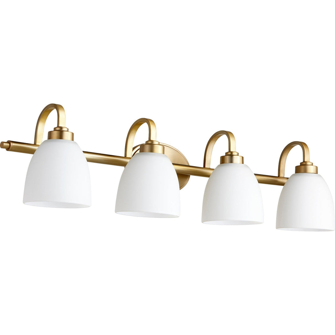 Quorum Reyes 5060-4-180 Bath Vanity Light 34 in. wide - Aged Brass