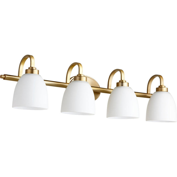 Quorum Reyes 5060-4-180 Bath Vanity Light 34 in. wide - Aged Brass