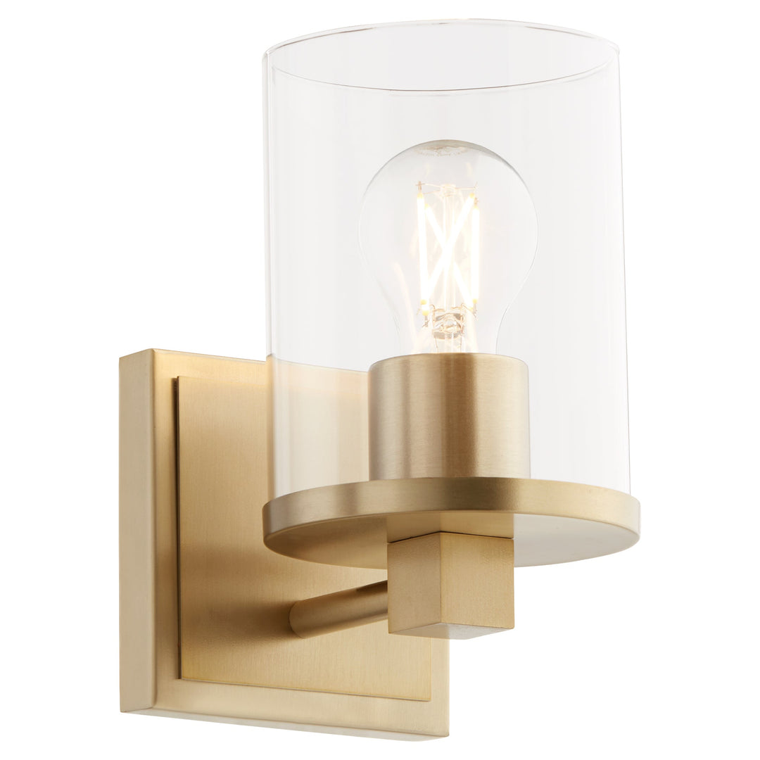 Quorum Bolton 523-1-80 Bath Vanity Light 5 in. wide - Aged Brass