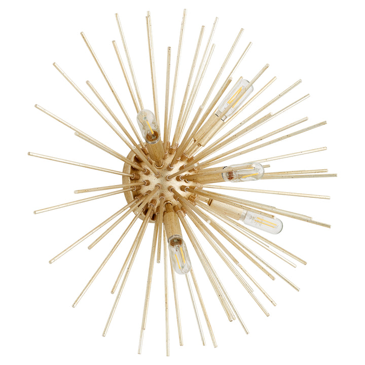 Quorum Electra 300-5-60 Wall Sconce Light - Aged Silver Leaf