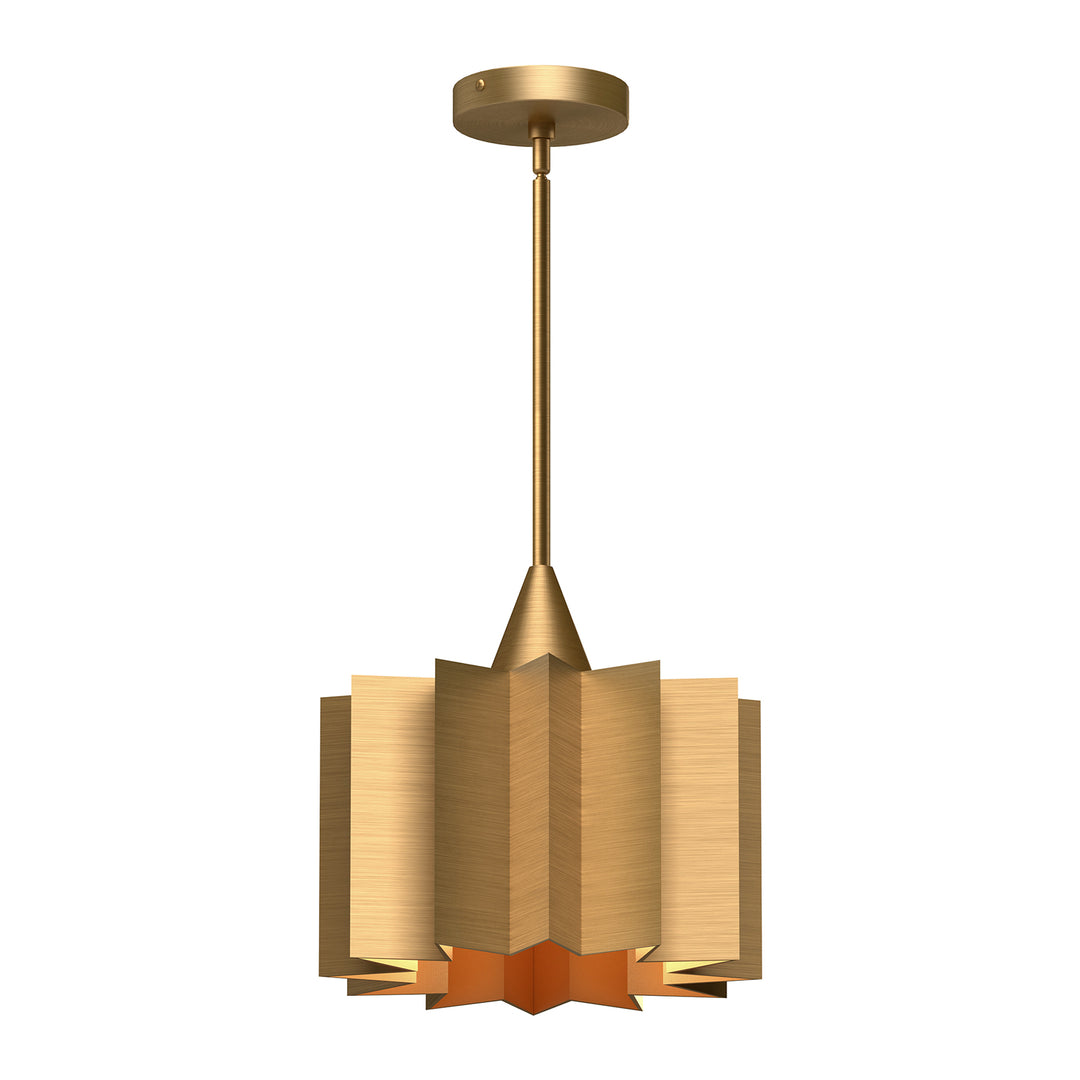 Alora Mood plisse PD528412AG Pendant Light - Aged Gold