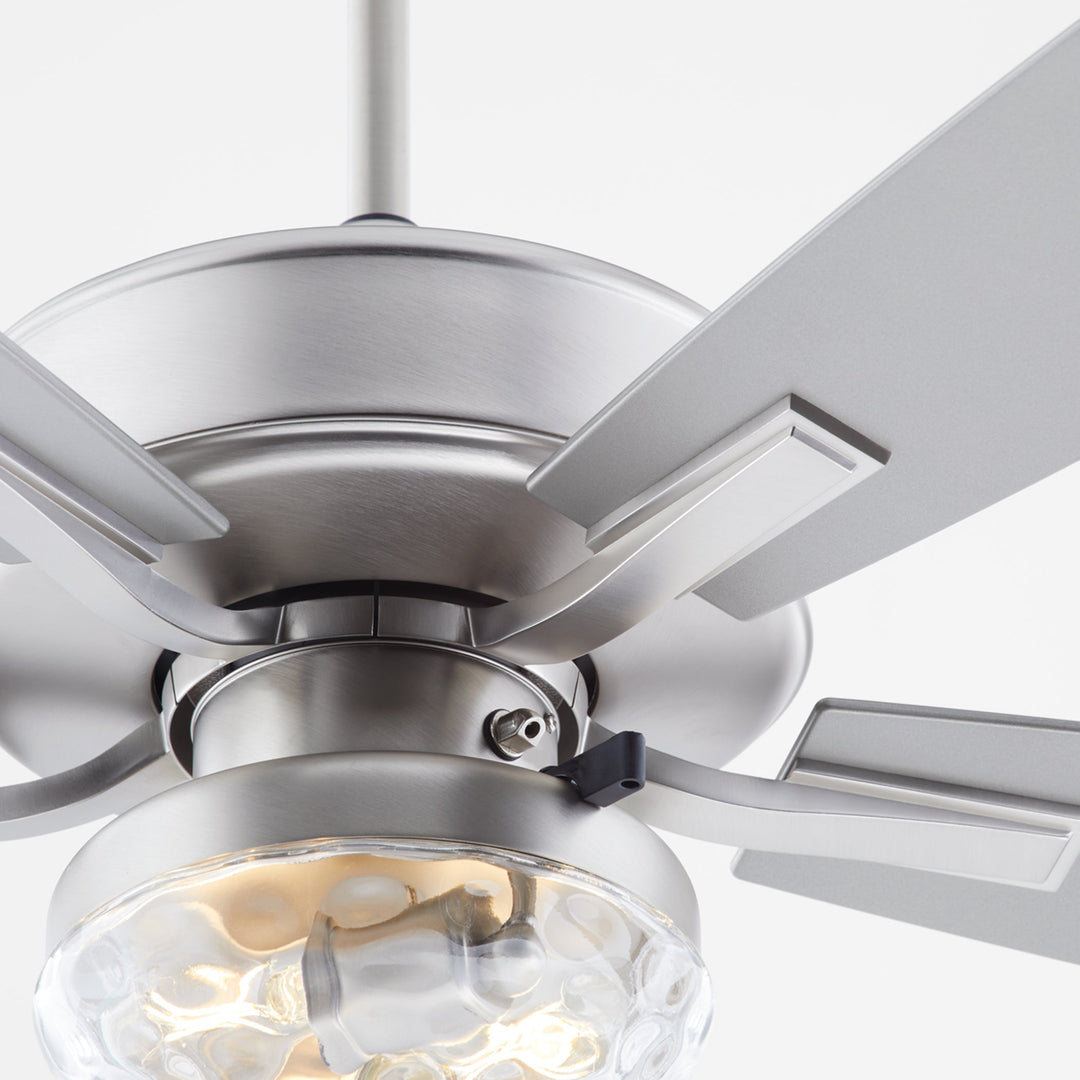 Quorum Ovation Patio 14525-65 Ceiling Fan - Satin Nickel, Silver