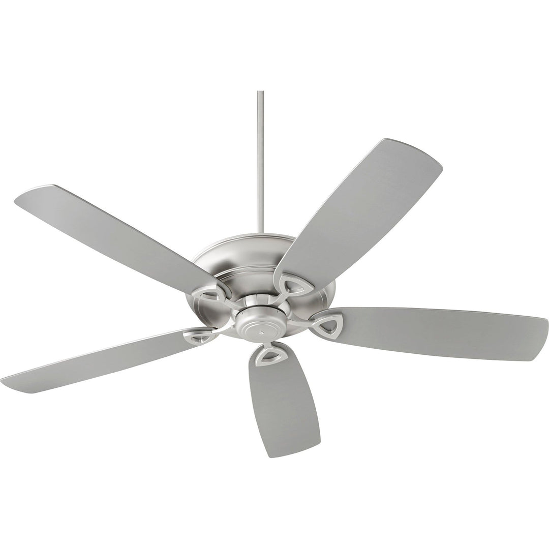 Quorum Alto 40625-65 Ceiling Fan 62 in. - Satin Nickel, Silver/Walnut