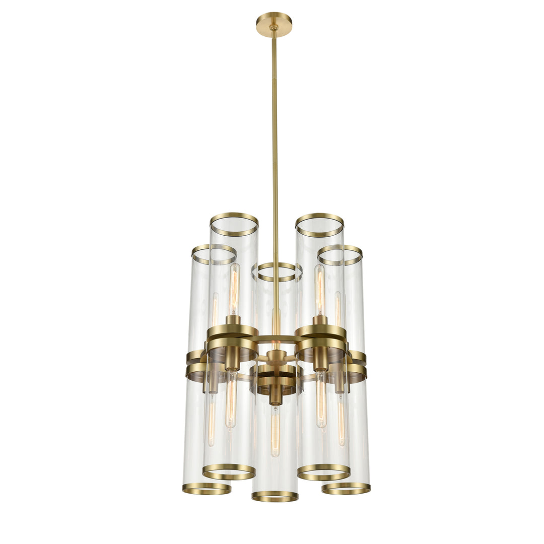 Alora revolve ii CH311655NBCG Chandelier Light - Clear Glass/Natural Brass