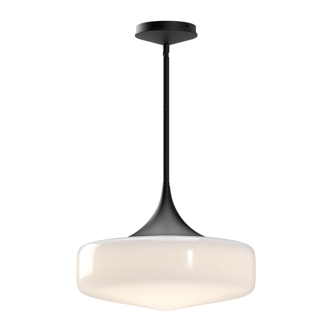 Alora Mood lincoln PD440814MBGO Pendant Light - Glossy Opal Glass/Matte Black