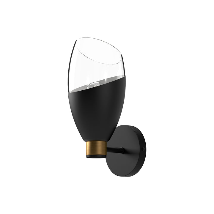 Alora Mood capri WV587105MBCL Wall Light - Clear Glass/Matte Black