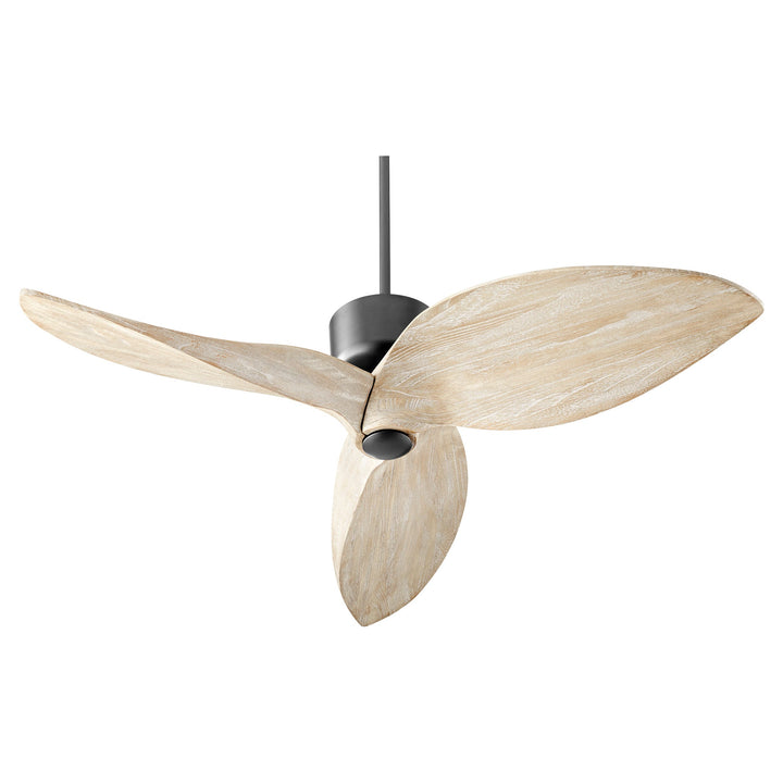 Quorum Hawkeye 31523-69 Ceiling Fan 52 in. - Textured Black, Weathered Oak