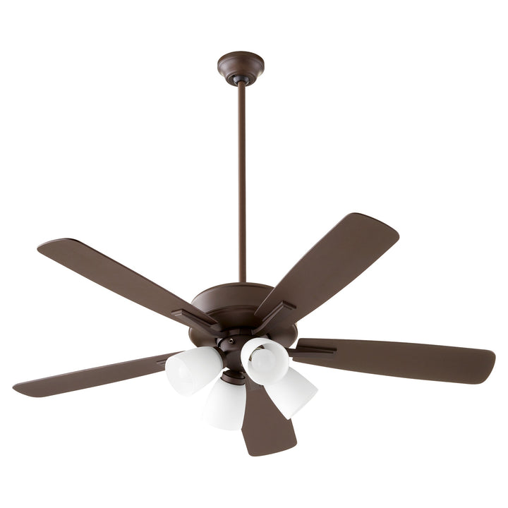 Quorum Ovation 4525-486 Ceiling Fan 52 in. - Oiled Bronze, Oiled Bronze/Weathered Oak