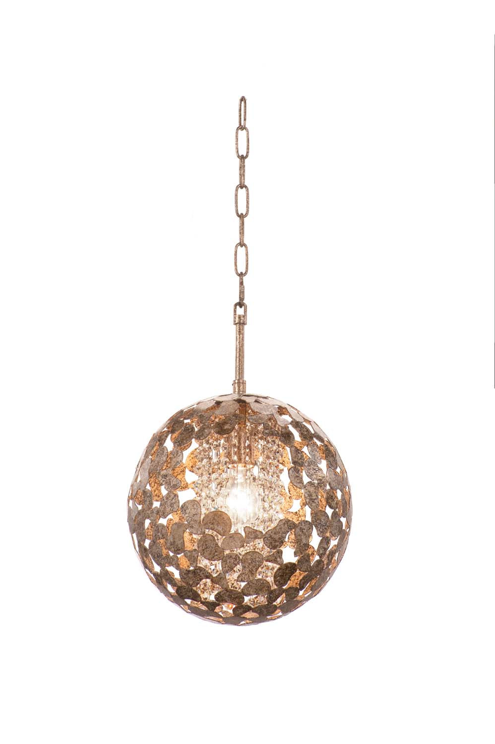 Kalco Belladonna 306911AF Pendant Light - Antique Silver Leaf