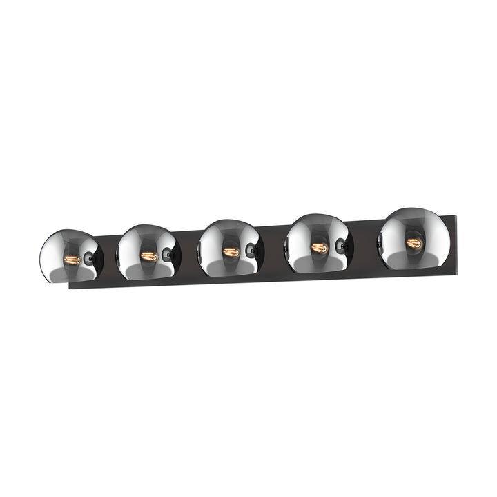 Alora Mood willow VL548540MBSM Bath Vanity Light 11 in. wide - Matte Black/Smoked Solid Glass