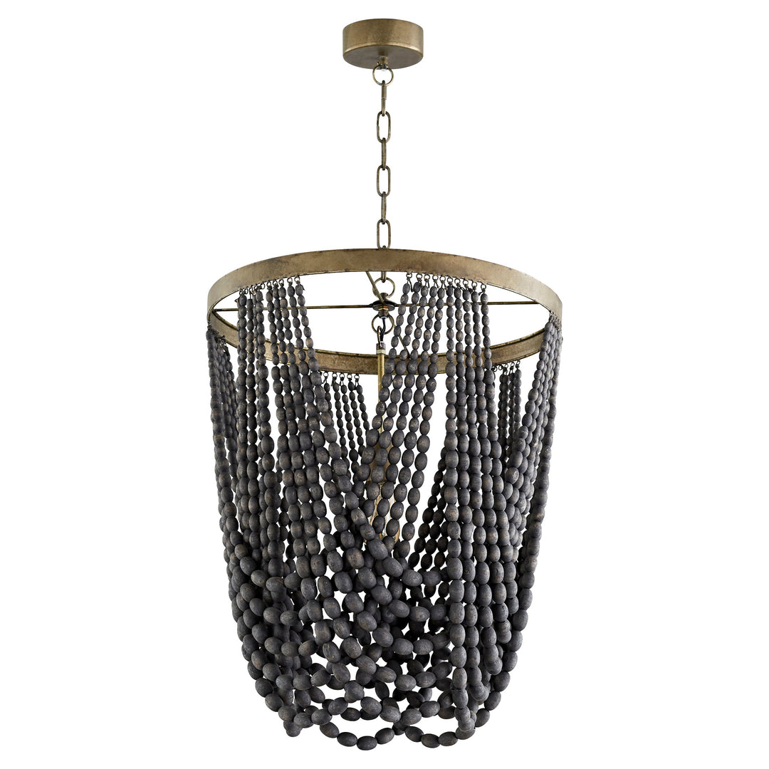 Cyan Design Amber Pond Lily 11244 Pendant Light - Tinted Raw Iron
