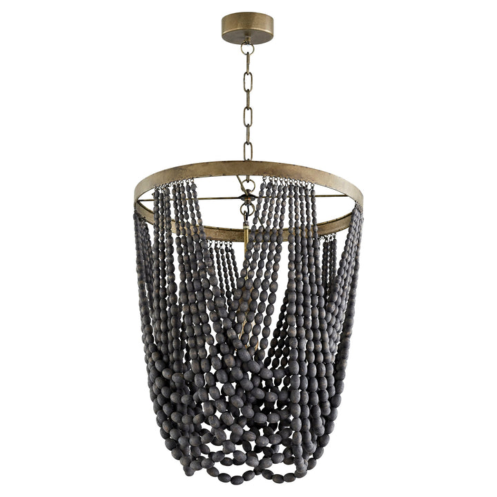Cyan Design Amber Pond Lily 11244 Pendant Light - Tinted Raw Iron