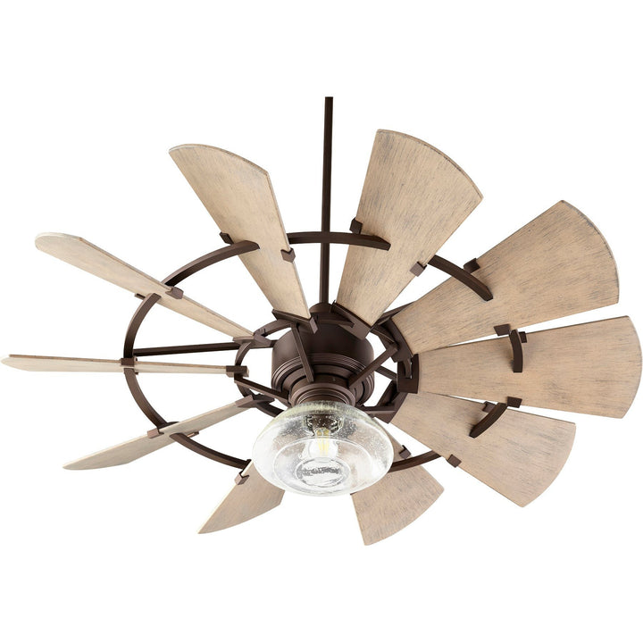 Quorum Windmill 195210-86 Ceiling Fan - Oiled Bronze, Weathered Oak