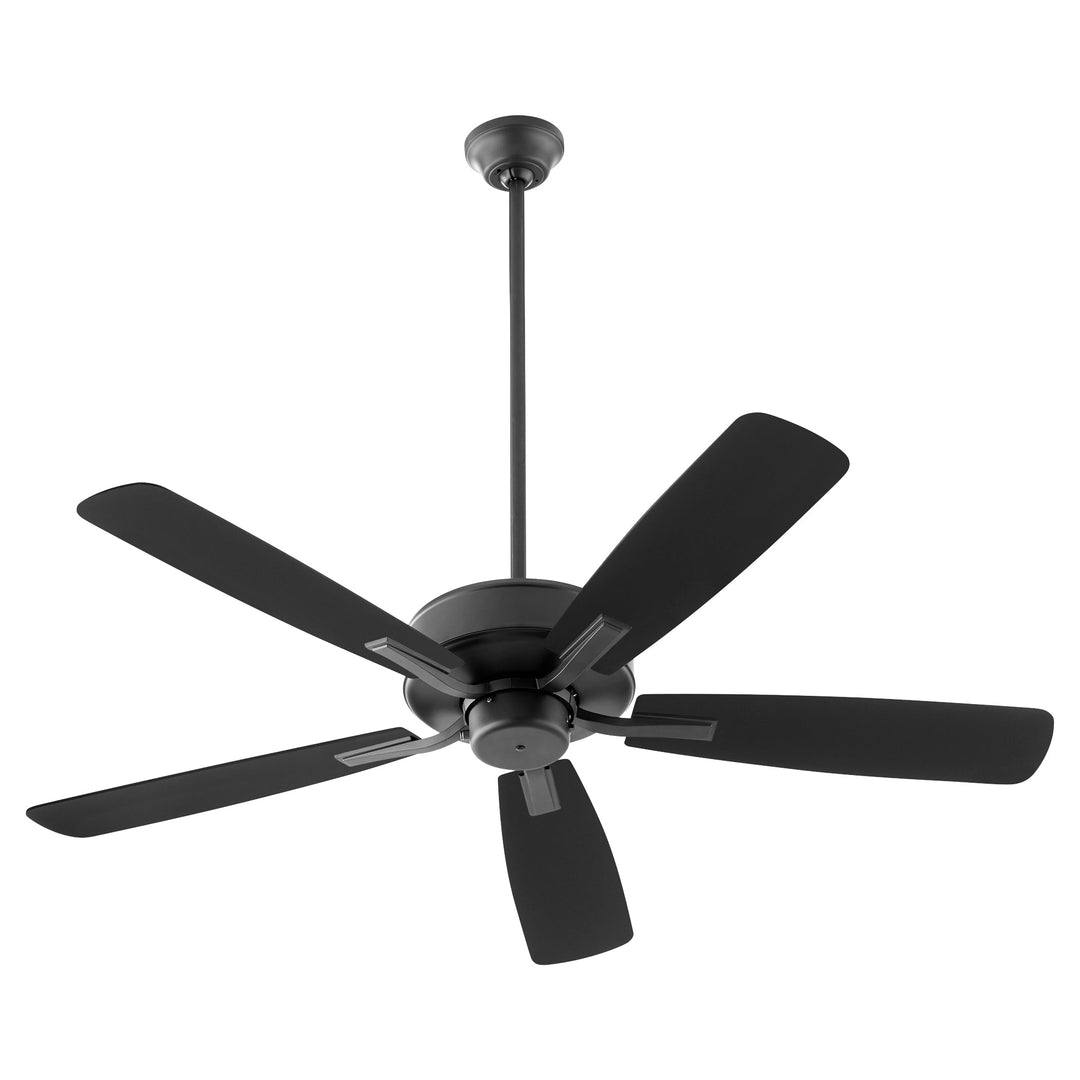 Quorum Ovation 4525-59 Ceiling Fan 52 in. - Matte Black, Matte Black/Weathered Gray