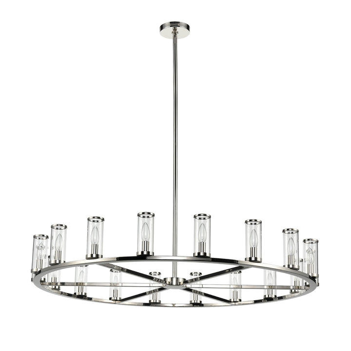 Alora revolve CH309018PNCG Chandelier Light - Clear Glass/Polished Nickel