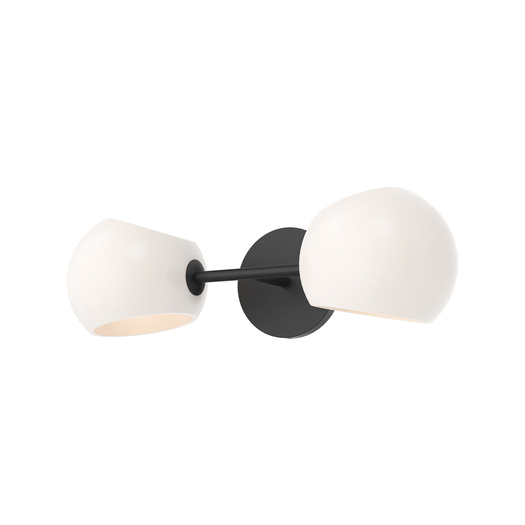 Alora Mood willow WV548217MBOP Wall Light - Matte Black/Opal Matte Glass