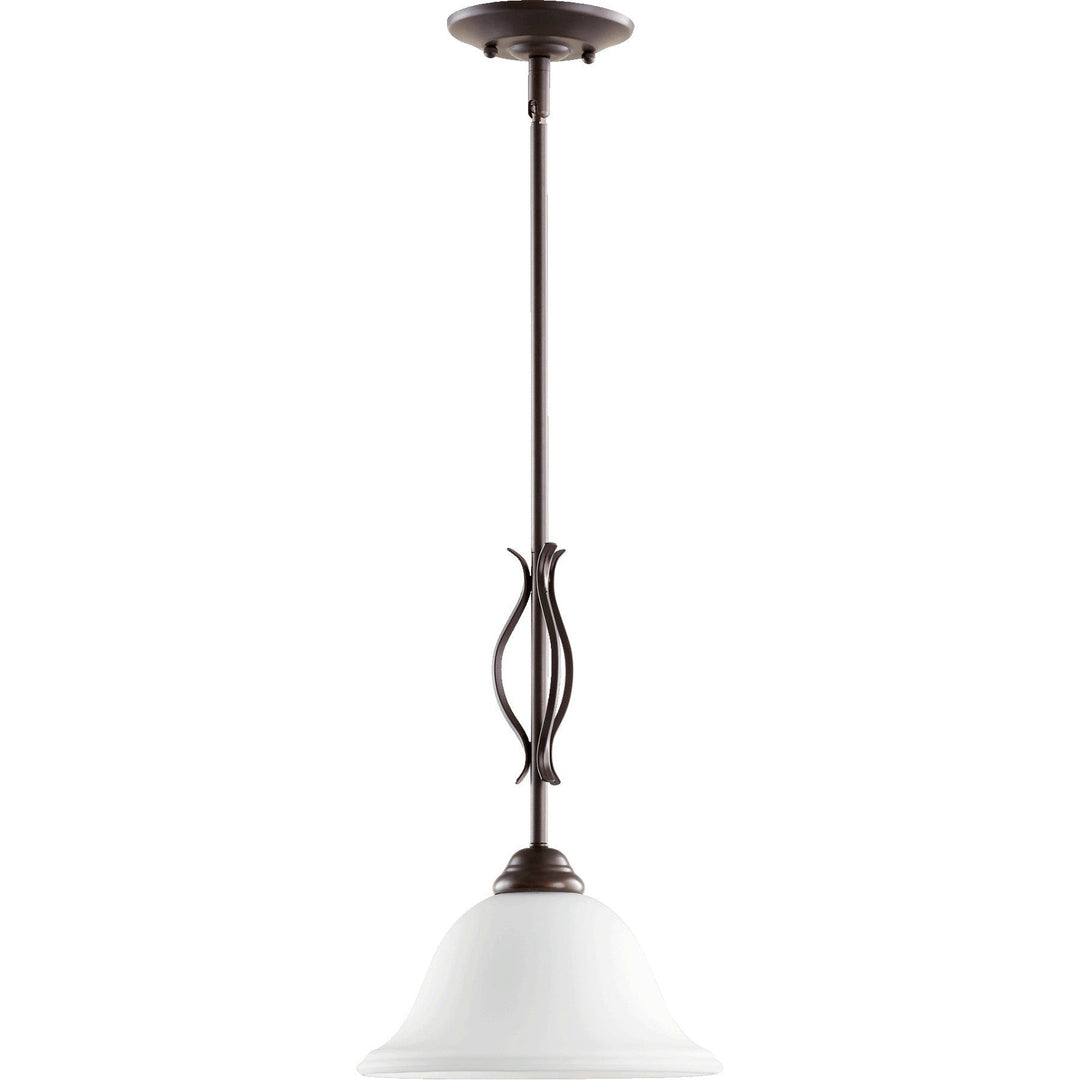 Quorum Spencer 3110-186 Pendant Light - Oiled Bronze W/ Satin Opal