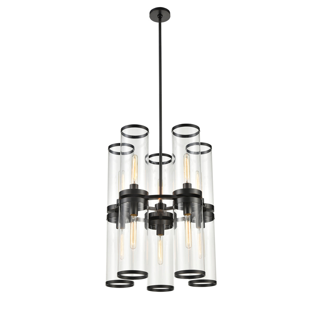 Alora revolve ii CH311655UBCG Chandelier Light - Clear Glass/Urban Bronze