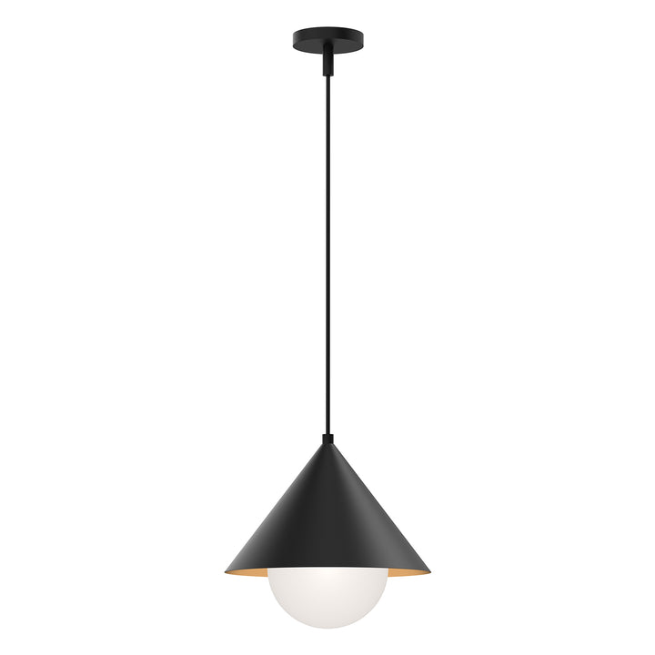 Alora Mood remy PD485214MBOP Pendant Light - Matte Black/Opal Glass