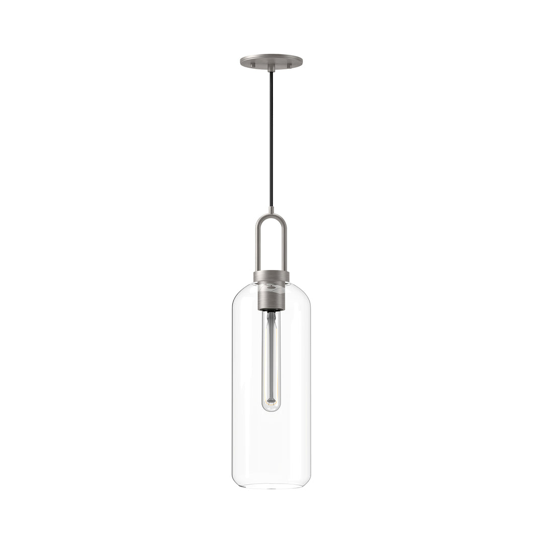 Alora Mood soji PD401606BNCL Pendant Light - Brushed Nickel/Clear Glass