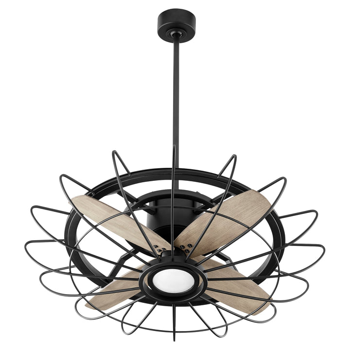 Quorum Mira 32304-69 Ceiling Fan 30 in. - Textured Black, Weathered Gray