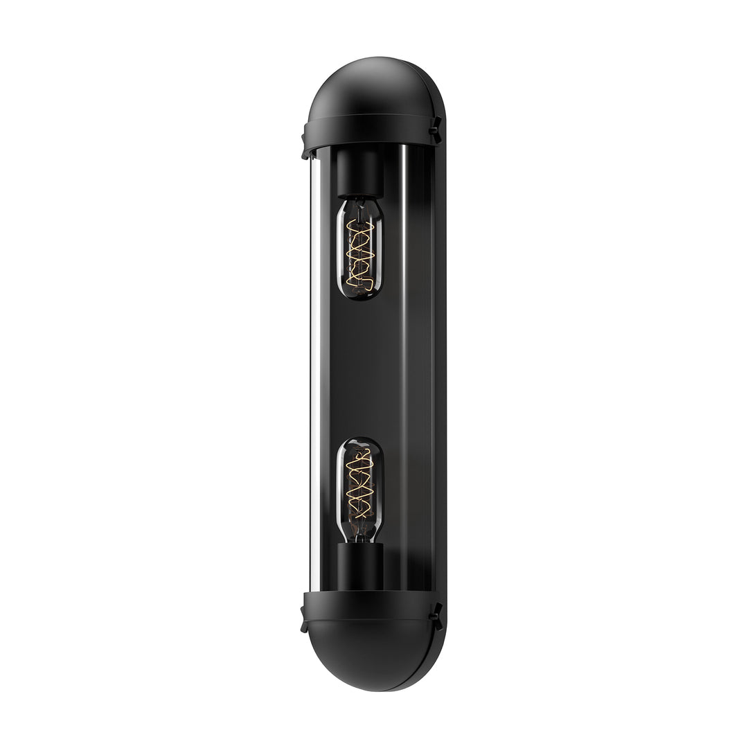 Alora Mood cyrus VL539221MBCL Bath Vanity Light 15 in. wide - Clear Glass/Matte Black