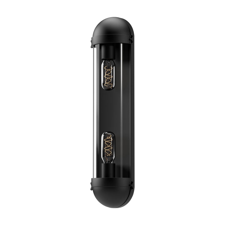 Alora Mood cyrus VL539221MBCL Bath Vanity Light 15 in. wide - Clear Glass/Matte Black