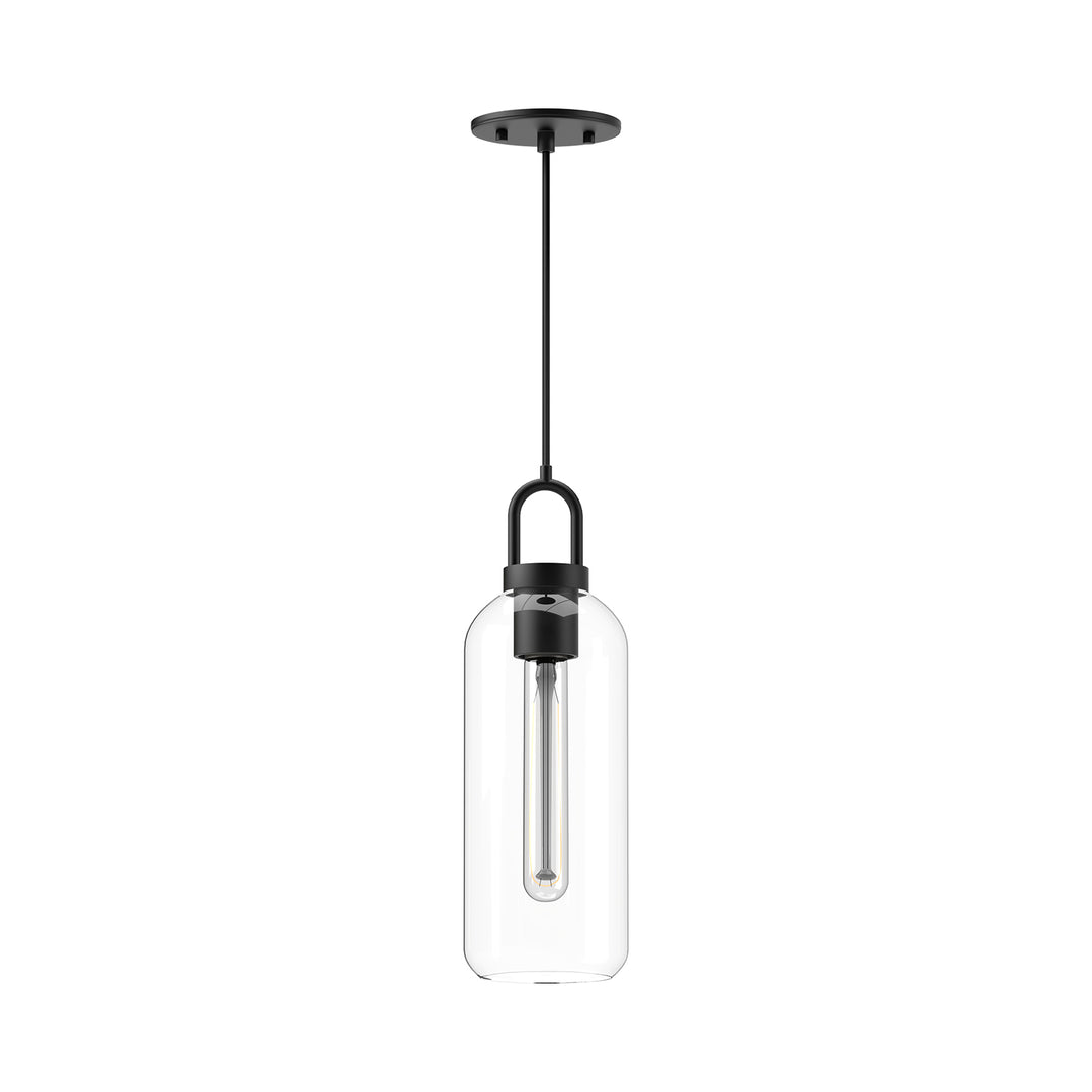 Alora Mood soji PD401505MBCL Pendant Light - Clear Glass/Matte Black